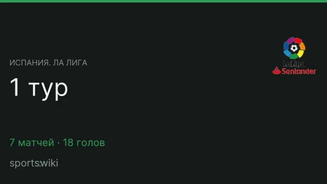 Испания. Ла Лига. 1 тур