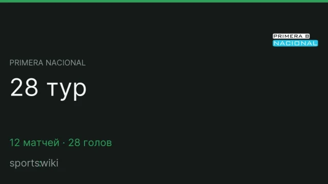 Primera Nacional. 28 тур
