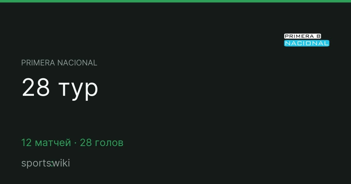 Primera Nacional. 28 тур