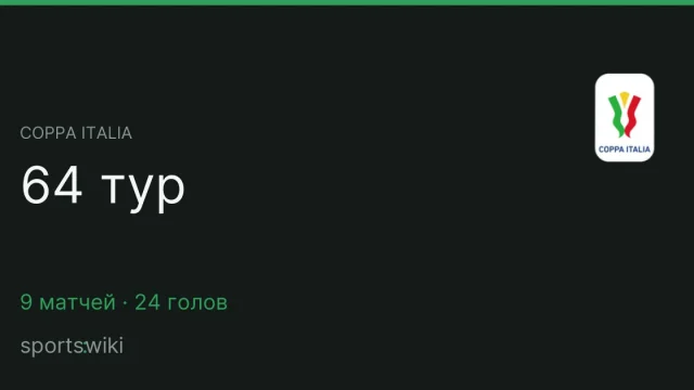 Coppa Italia. 64 тур