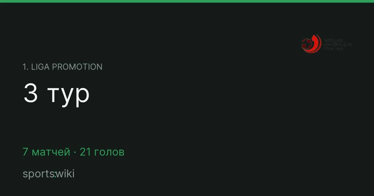 1. Liga Promotion. 3 тур