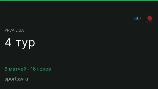 Prva Liga. 4 тур