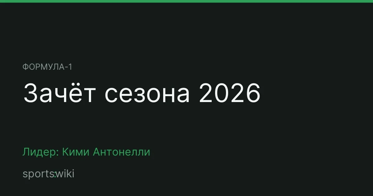Формула-1. Зачёт сезона 2026