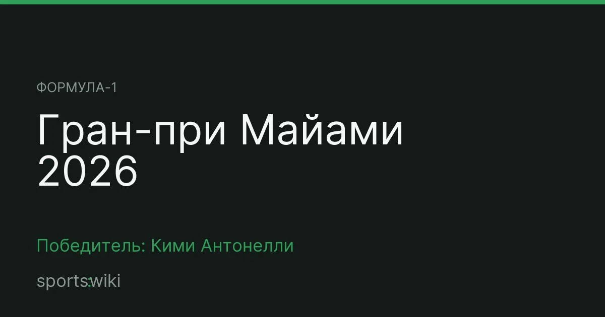 Формула-1. Гран-при Майами 2026