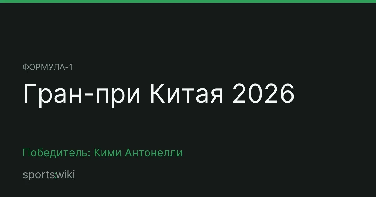 Формула-1. Гран-при Китая 2026