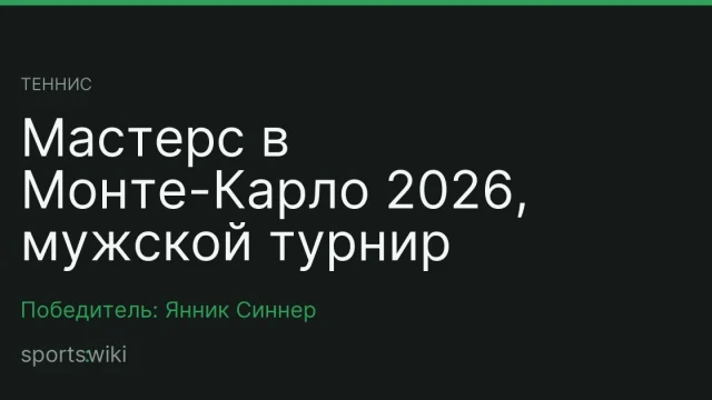 Теннис. Мастерс в Монте-Карло 2026, мужской турнир
