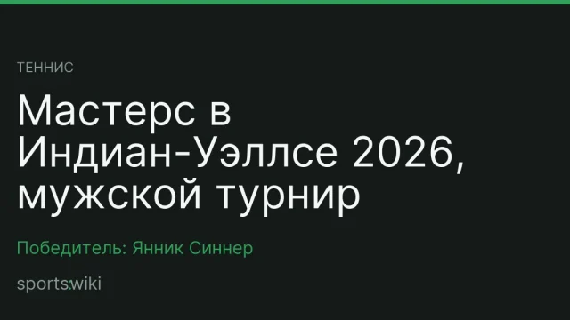 Теннис. Мастерс в Индиан-Уэллсе 2026, мужской турнир