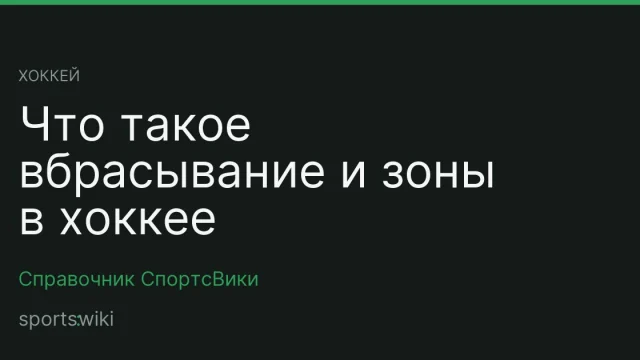 Хоккей. Что такое вбрасывание и зоны в хоккее