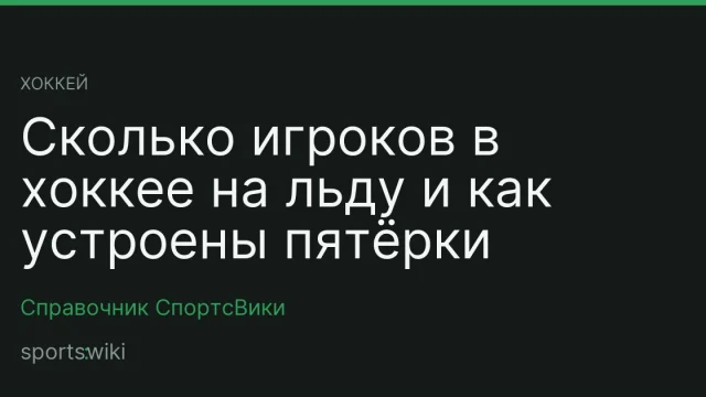 Хоккей. Сколько игроков в хоккее на льду и как устроены пятёрки
