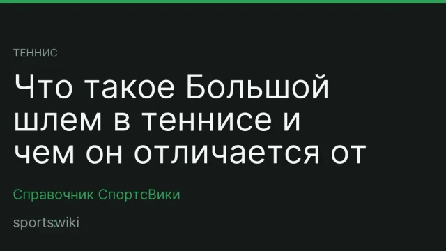 Теннис. Что такое Большой шлем в теннисе и чем он отличается от карьерного