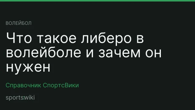 Волейбол. Что такое либеро в волейболе и зачем он нужен