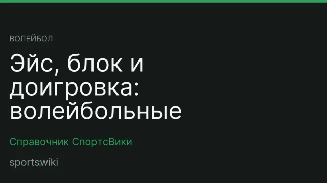 Волейбол. Эйс, блок и доигровка: волейбольные термины простыми словами