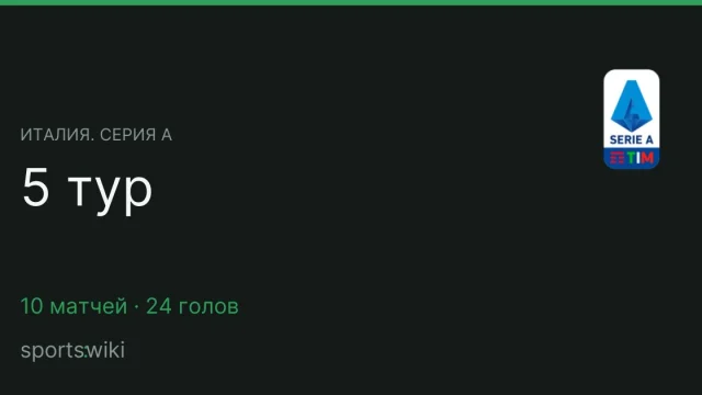 Италия. Серия А. 5 тур