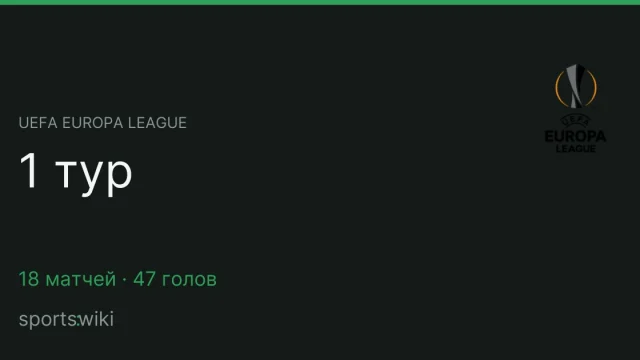 UEFA Europa League. 1 тур