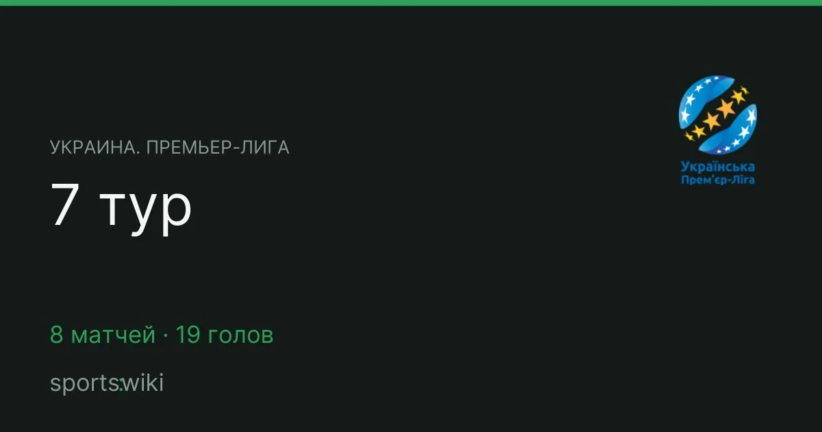 Украина. Премьер-лига. 7 тур