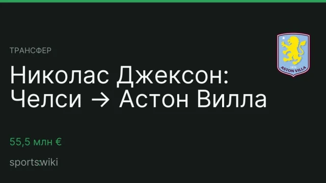 Трансфер. Николас Джексон: Челси → Астон Вилла