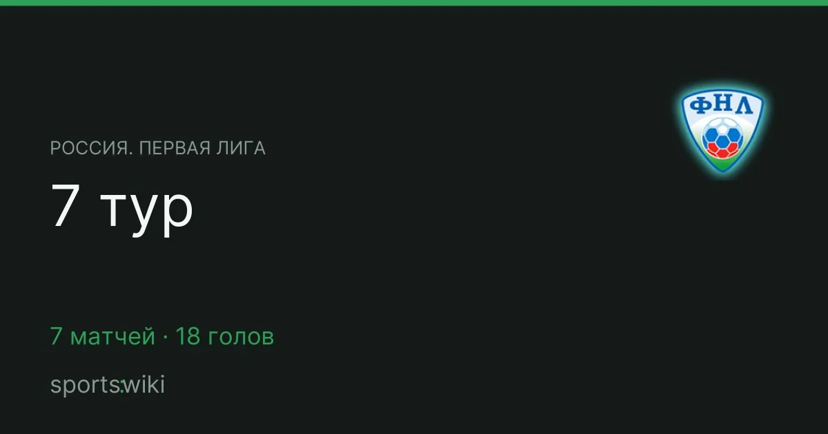 Россия. Первая лига. 7 тур