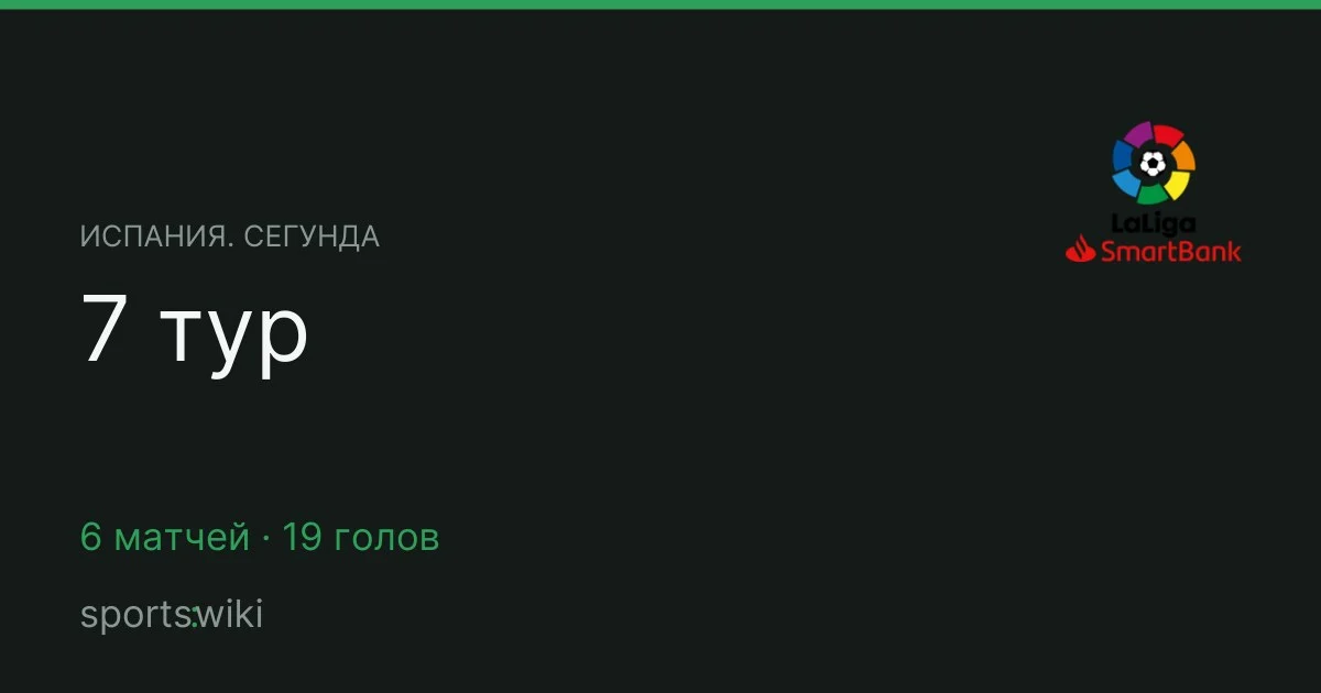 Испания. Сегунда. 7 тур