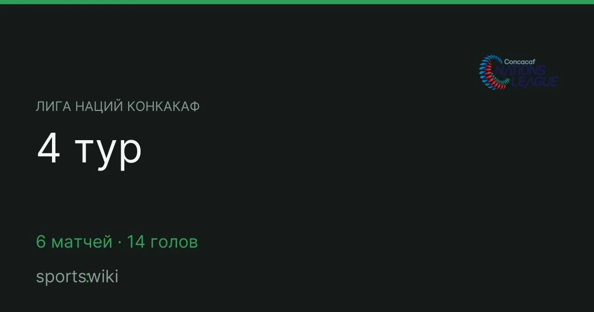 Лига наций КОНКАКАФ. 4 тур
