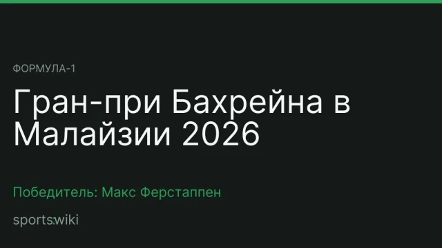 Формула-1. Гран-при Бахрейна в Малайзии 2026