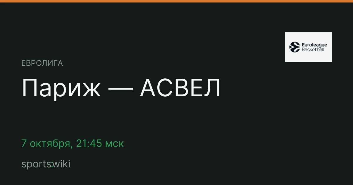 Евролига. Париж — АСВЕЛ