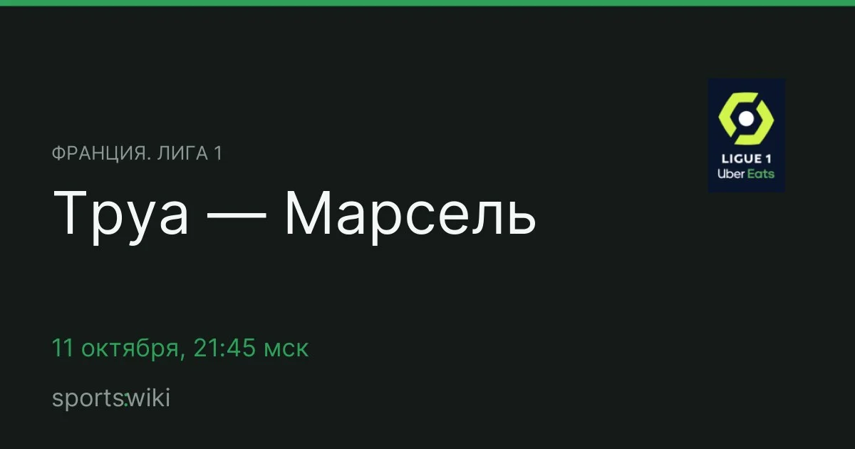 Франция. Лига 1. Труа — Марсель