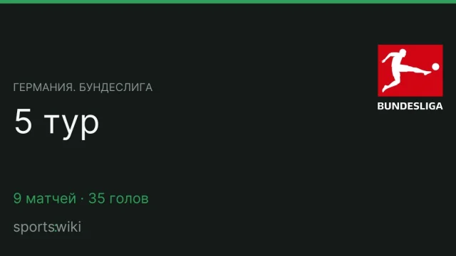 Германия. Бундеслига. 5 тур
