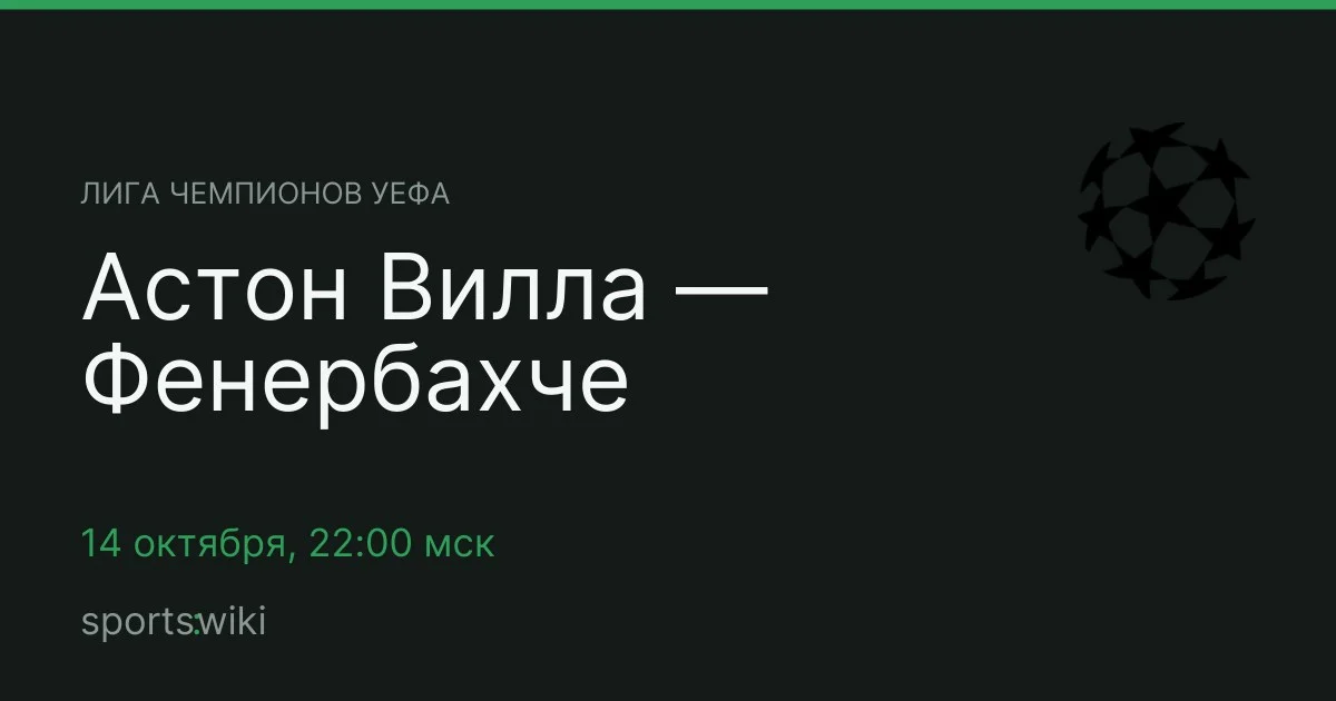 Лига чемпионов УЕФА. Астон Вилла — Фенербахче