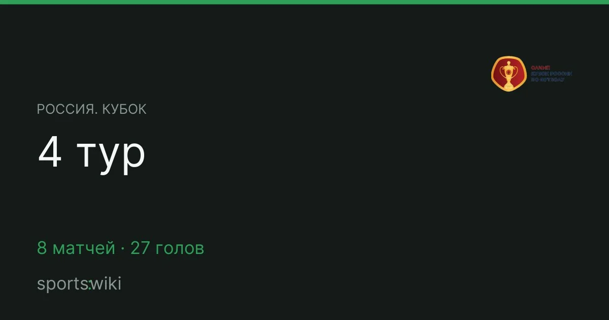 Россия. Кубок. 4 тур
