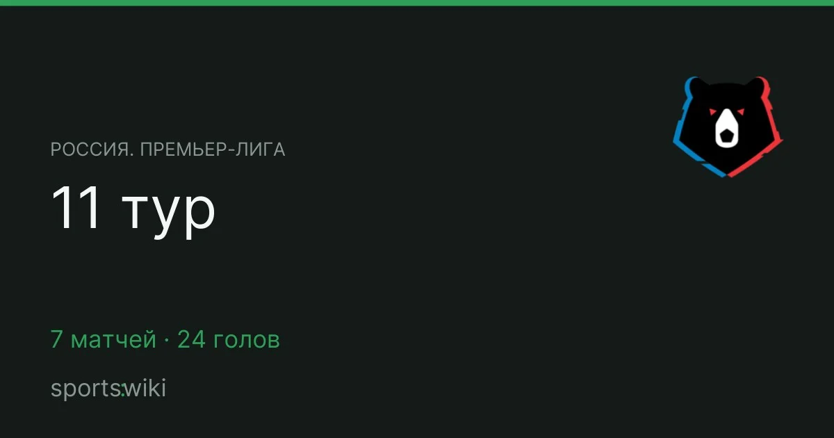 Россия. Премьер-лига. 11 тур