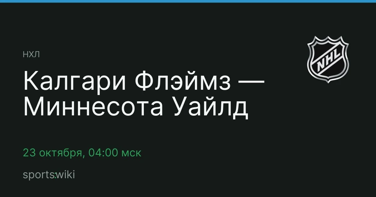НХЛ. Калгари Флэймз — Миннесота Уайлд