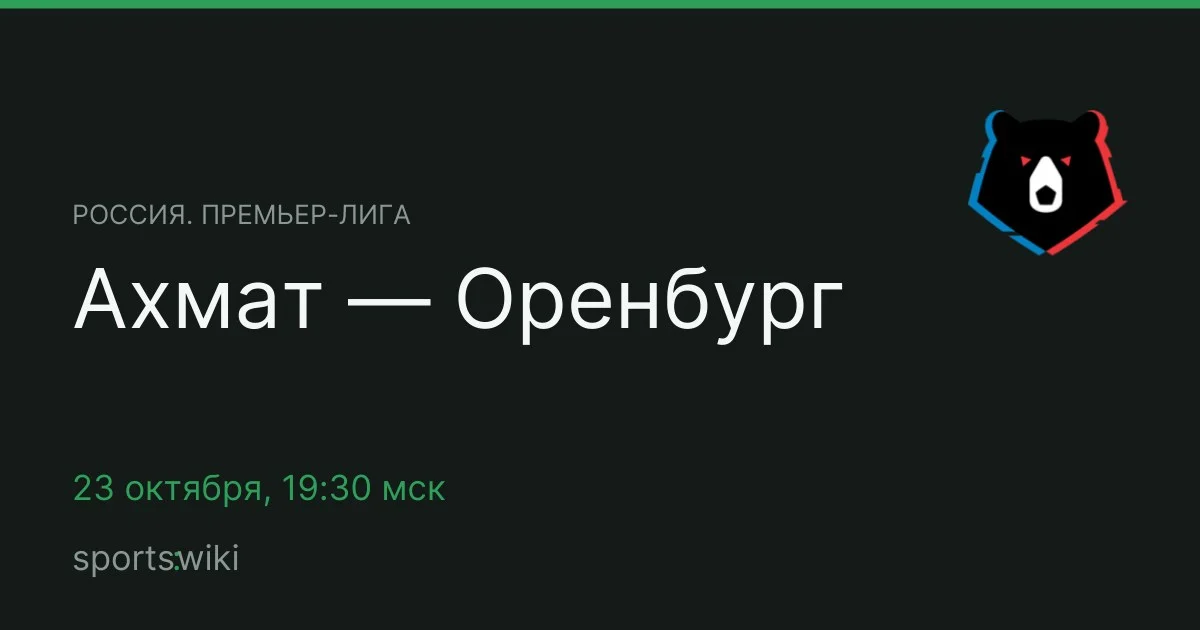 Россия. Премьер-лига. Ахмат — Оренбург
