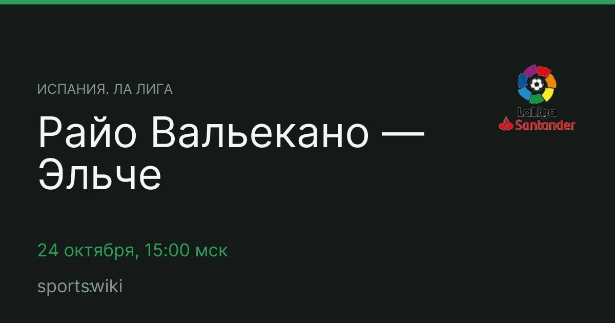 Испания. Ла Лига. Райо Вальекано — Эльче