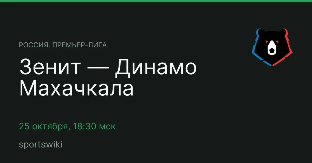 Россия. Премьер-лига. Зенит — Динамо Махачкала